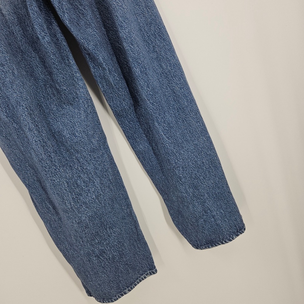 Rag & Bone Miramar Wide Leg Pants Blue Terry Denim Print Pull On Pockets Size S - Picture 8 of 11